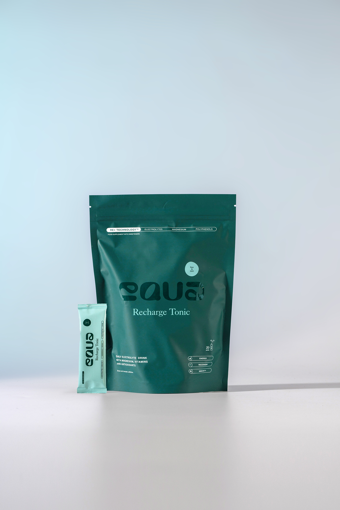 Lime and mint flavored electrolyte drink