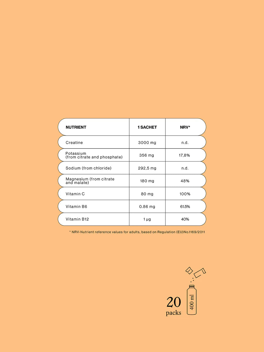 Greipfrutų skonio elektrolitų gėrimas + Kreatinas