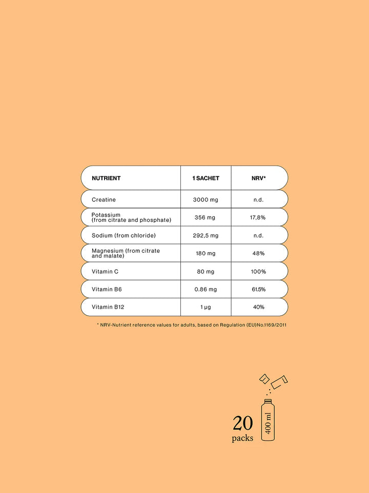 Greipfrutų skonio elektrolitų gėrimas + Kreatinas