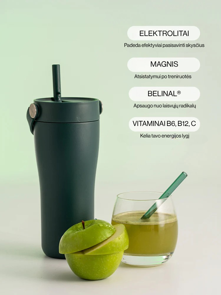 Sour apple flavored electrolyte drink