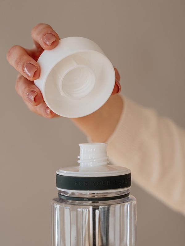 BPA-free plastic drinking bottle "Plain White"