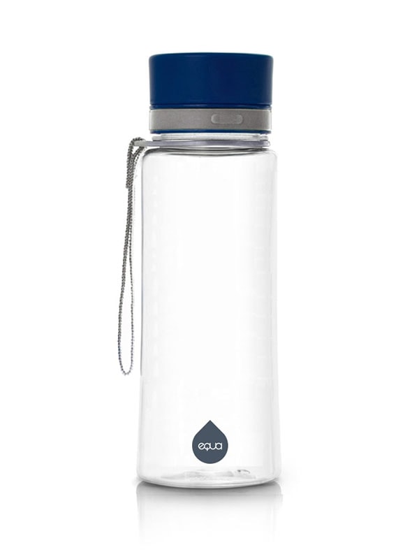 BPA-free plastic drinking bottle "Plain Blue"